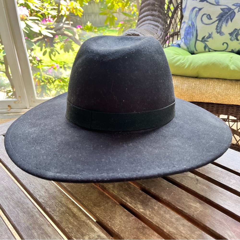 FREE PEOPLE Black Wool Felt and Suede Rancher Hat - Picture 5 of 9